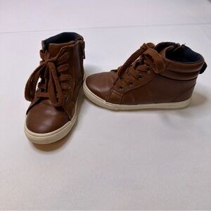 Cat and Jack Toddler Brown Zipper Boots Shoes Size 10